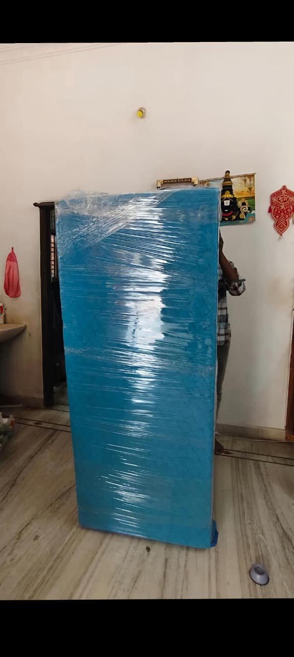Two-wheeler prepared for bike transport by Aadhya Packers and Movers