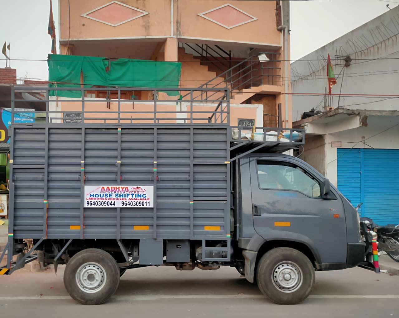 Household goods being packed and loaded by the Aadhya Packers and Movers team